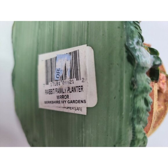 Vintage Easter Bunny Rabbit With Babies Flower Pot Planter Figurine Decorative - Picture 6 of 8